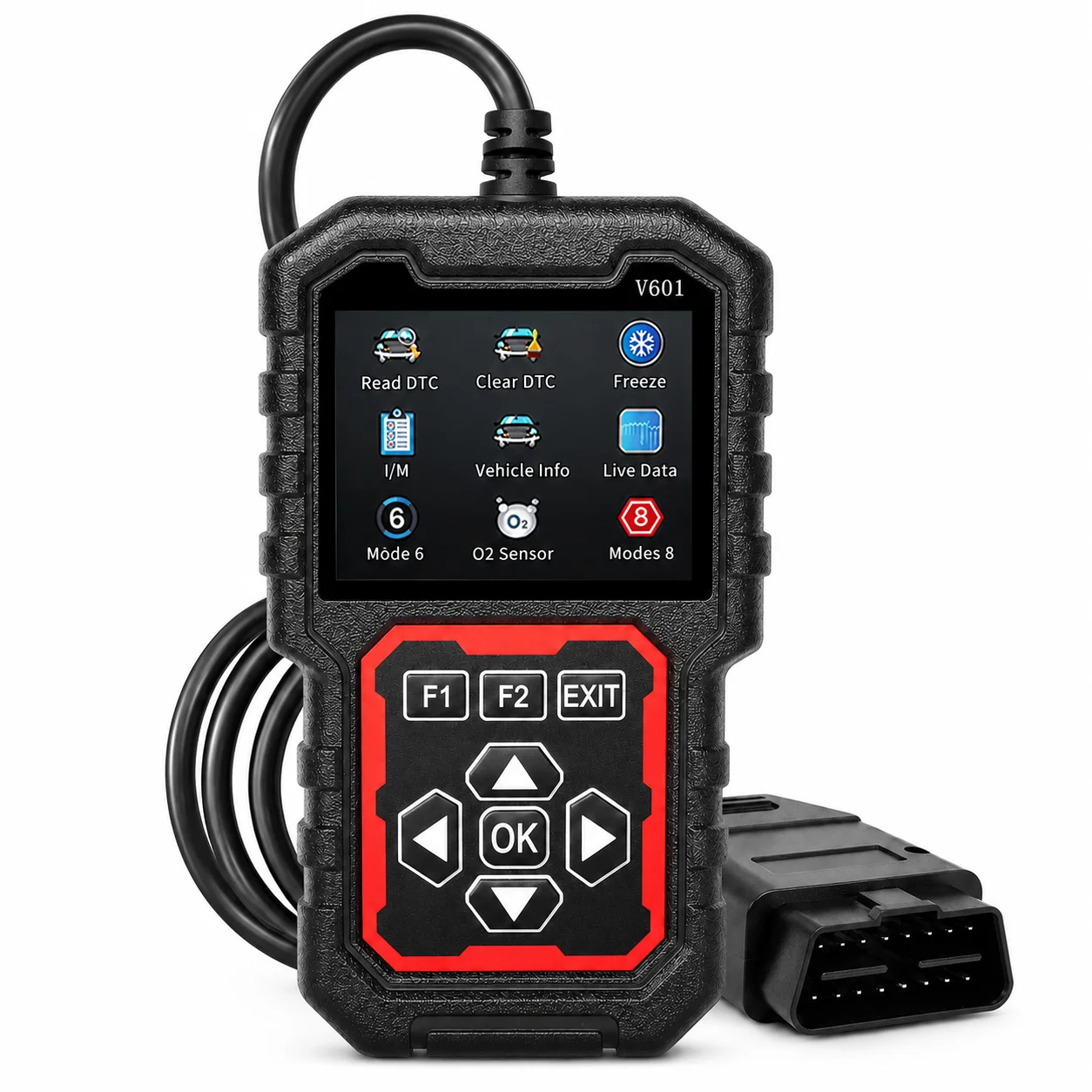 V601 Professional Car Obdii Diagnostic Scanner Check Engine Light Reader Live Data O2 Monitor Emissions Readiness Test Tool for