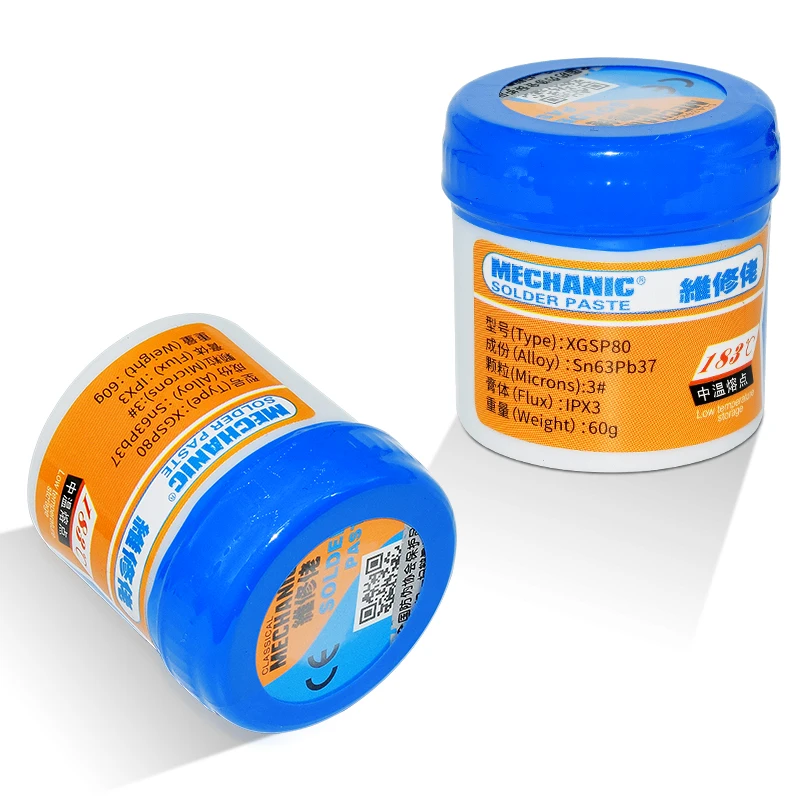 

XG Series Tin Solder Paste Environment Friendly Soldering Flux for LED PCB Board Electronic Component Phone Repair