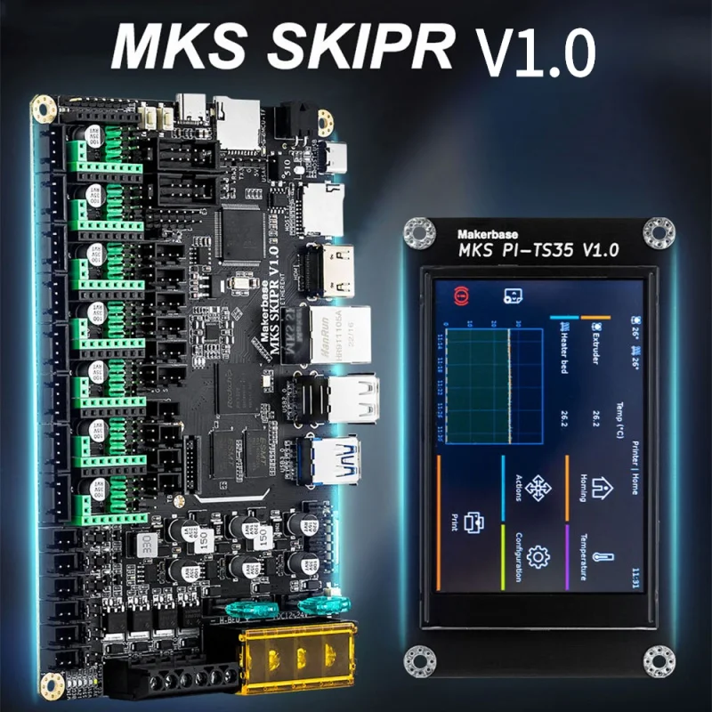 

MKS SKIPR board Voron Motherboard quad core 64-bit SOC STM32F407VET6 Board running Klipper with EMMCVoronVS RaspberryPI mks ts35