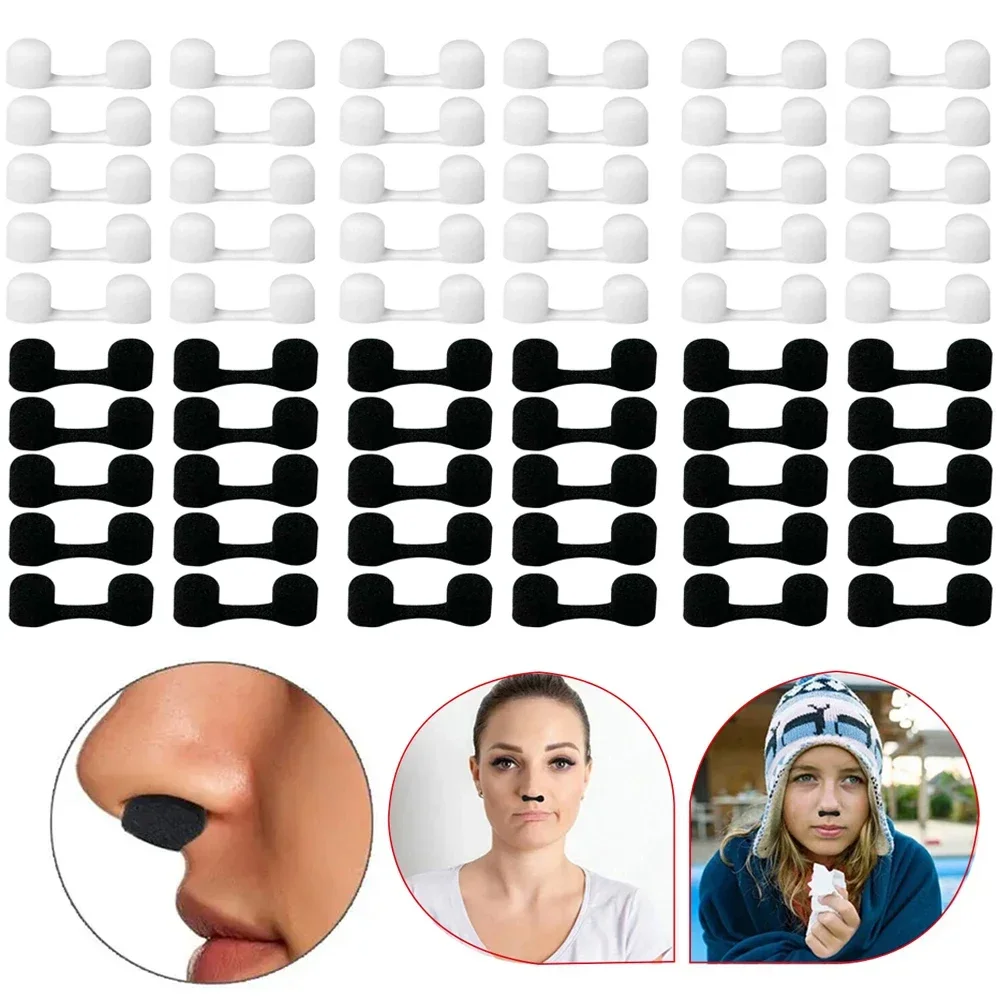 10-100 Uds esponja sechable tapón Nasal anticontaminación bronceado tapón Nasal filtros  nariz esponja negro/blanco filtros