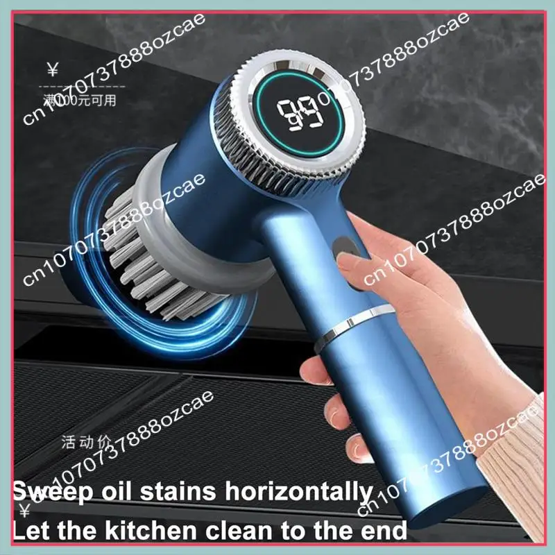 5개의 헤드와 3개의 속도를 갖춘 A26P 전원 청소 브러시 ​​전기 스크럽 IPX7 방수 다기능 휴대용 청소 브러시