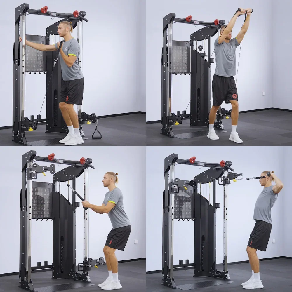 2026 Pin Loaded Power Rack Cable Crossover Smith Machine Multi Gym Trainer