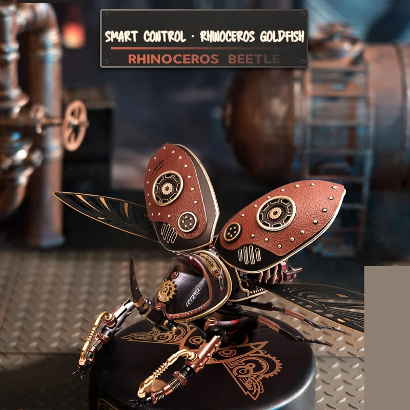Mechanical Beetle 3D Metal Puzzle Steampunk DIY Assembly Model Handmade Craft Desktop Decor Creative Gift For Hobbyists