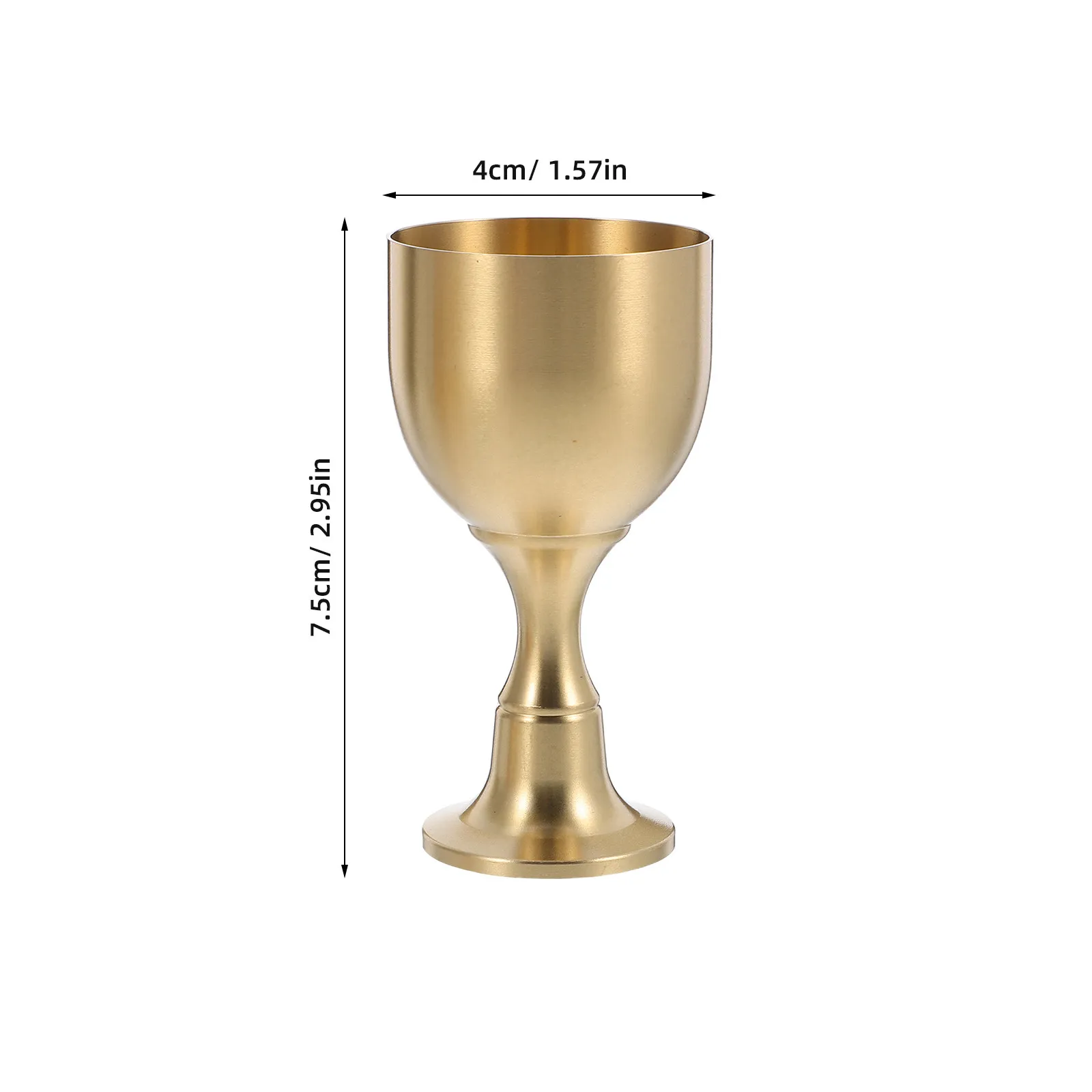 2Pcs Vintage Brass Goblets Retro Wine Chalice Drinking Cups Mini Communion Shot Glasses Wedding Party Goblet Cup