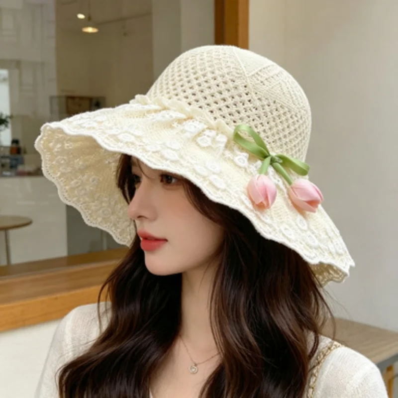 

Korean Style Washable Folding Sun Hat for Women Spring Summer Sun Protection Beach Fisherman Hat