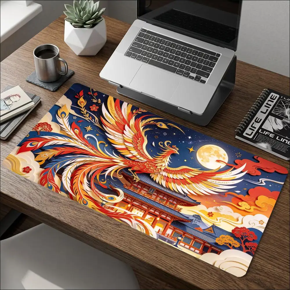 Kirin Fuji Mountain Myth Shrine Gaming Mouse Pad Non Slip Rubber Base Precision Tracking Smooth Cloth For Study Home