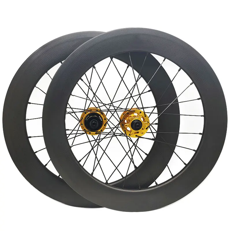 20 Inch 406 Carbon Wheels 11 Speed Super Light Folding Bicycle Rim Disc Brake 30 38 50 Depth for Birdy Bike