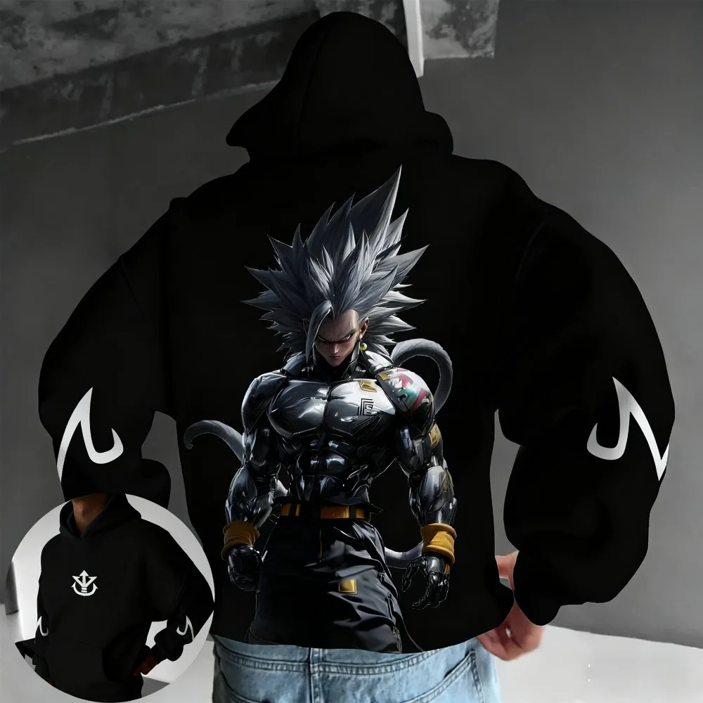 Dragon Ball Series Thermal Hoodie Autumn Winter Men's Women's Parent-child Clothing Oversize Trend Sports Fitness Sweater Jacket