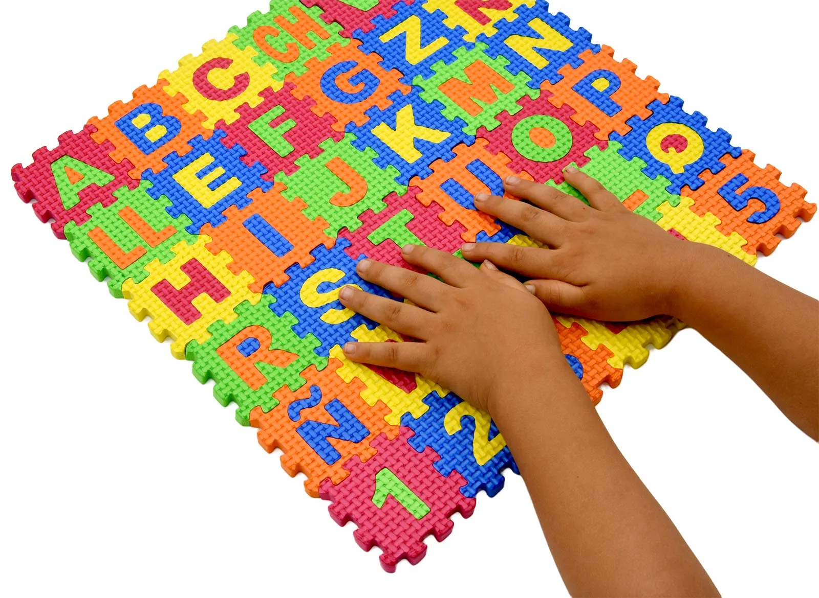 36Pcs/Set Spanish Children Kids Novelty Alphabet Number EVA Puzzle Learning Play Mats Toy Interlocking Puzzles Foam Letter Cubes