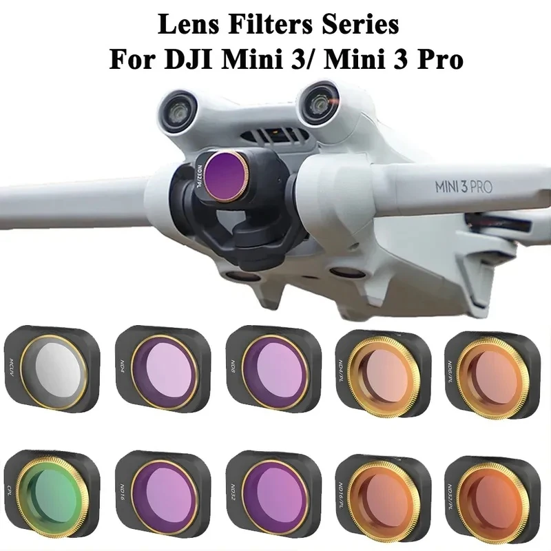 Filtros de lente de câmera de drone filtro MCUV CPL ND NDPL 4/8/16/32 Kit de acessórios de filtro de lente para Mini 3 Pro/Mini 3
