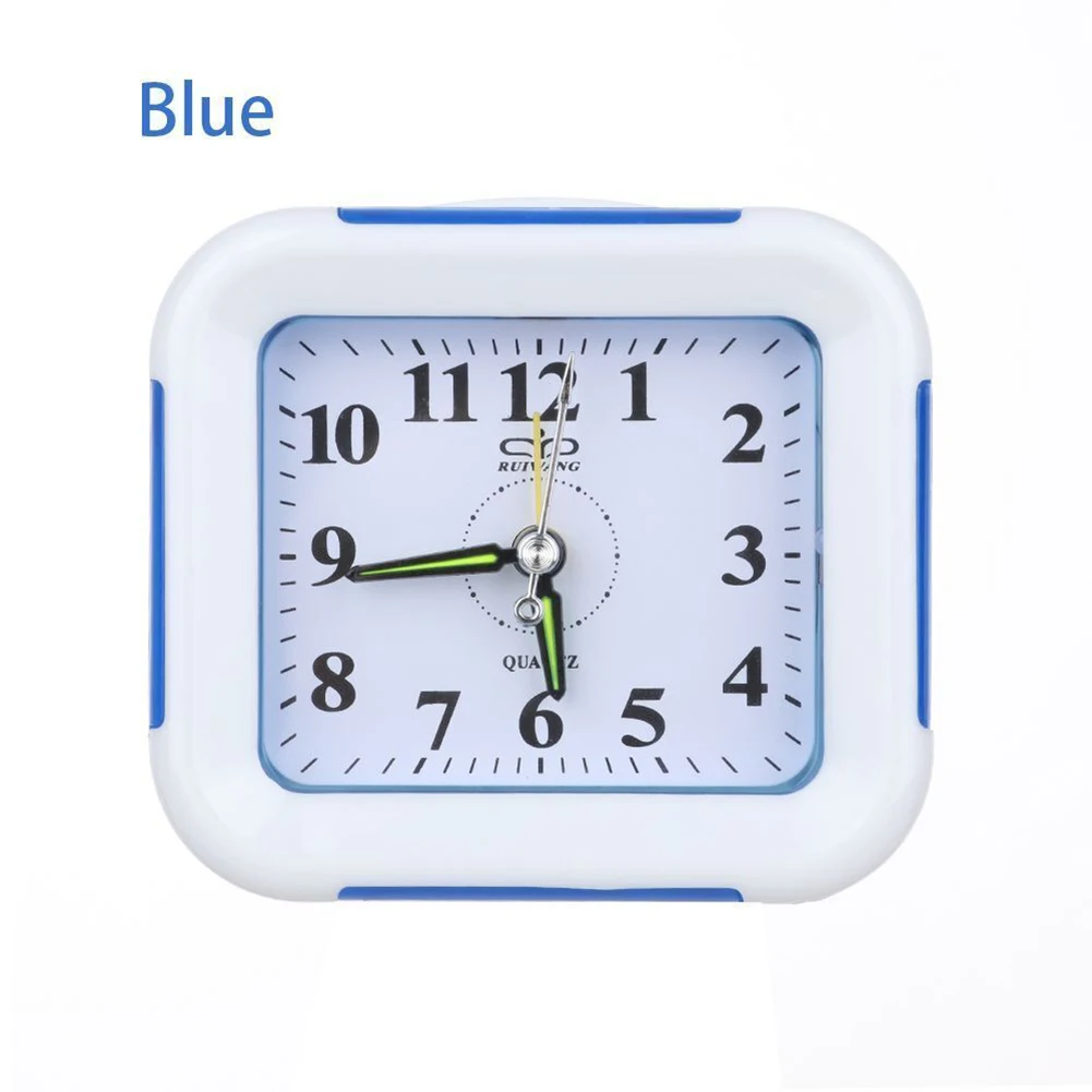 Brand New High Quality 1 Pcs Bedroom Home Decorations Clock Radios Alarm Clock Clock Stably Stand 9.5*9.5*4cm Blue