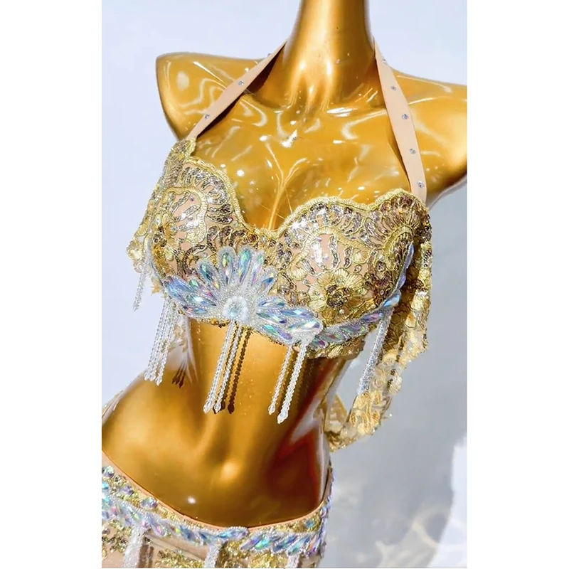 Belly Dance Performance Set for Women Original Team Competition Suit Bra+long Skirt 2pcs Customized Belly Dancing Wear