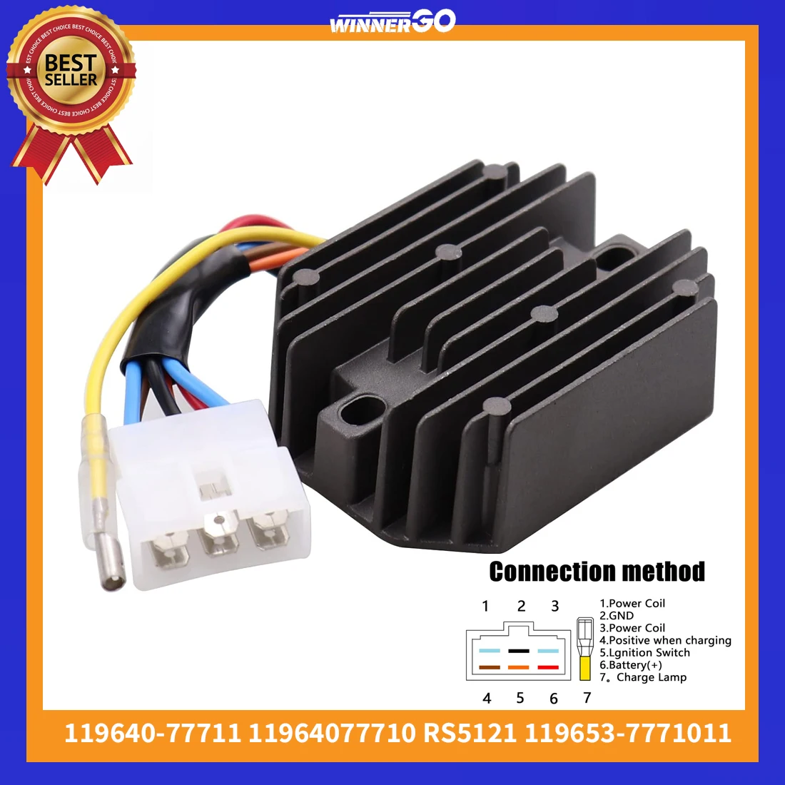 Tractor Harvester Rectifiers Motorcycle Voltage Regulator For Yanmar 119653-7771011 119640-77711 RS5121 YM186 YM220 YM1601 MOWER