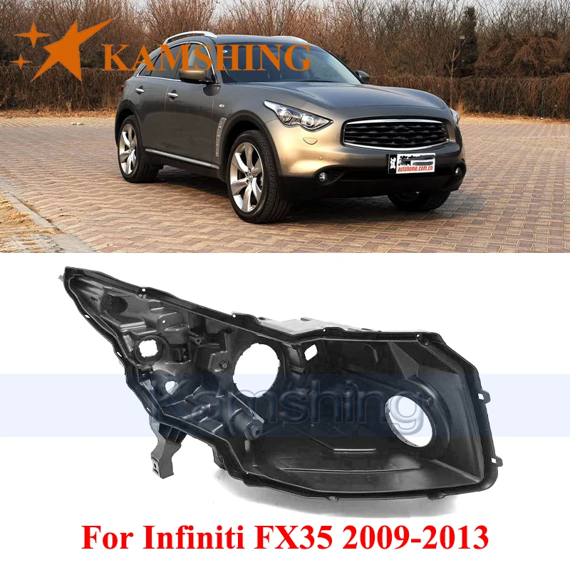 

CAPQX Front Headlight Base Cover For Infiniti FX35 2009-2013 Head Lamp Back House Headlamp Rear Shell