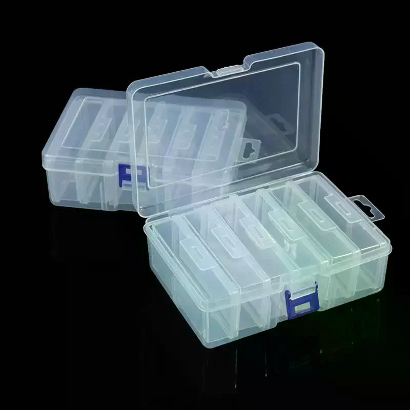1 Set Crafts Beads Jewelry Accessories 4/6/8/12 Grids Adjustable Transparent Rectangular Storage Boxes With Dividers