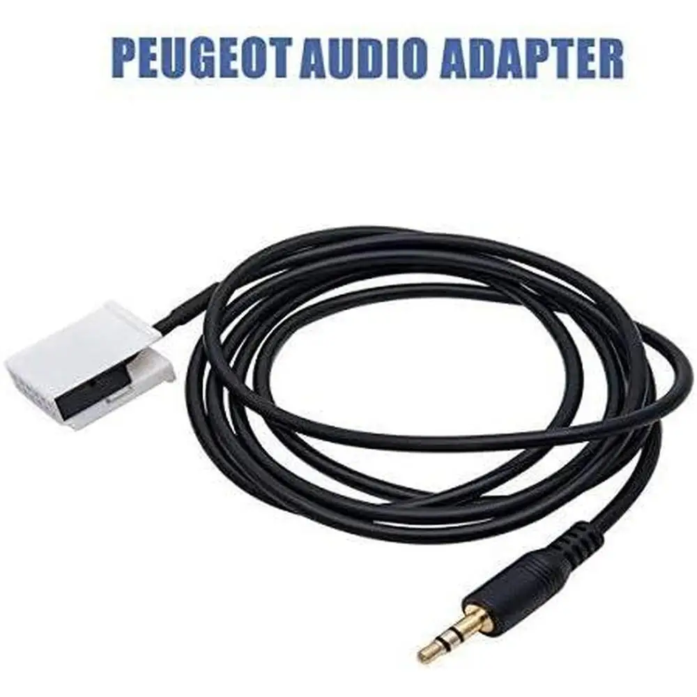 PVC, Metal Aux Audio Lead Input Cable Adapter for Peugeot 207 307 308 407 607 807 1007 4007