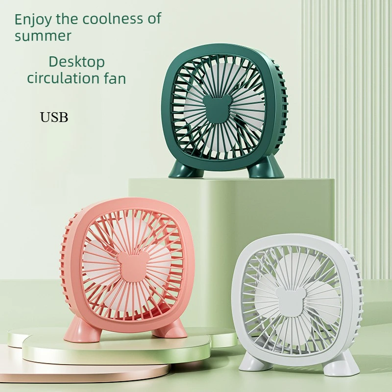 New Mini USB Desk Fan Portable Small Cooling Fan Student Dormitory Office Table Desktop Electric Fan Direct Plug Summer Computer