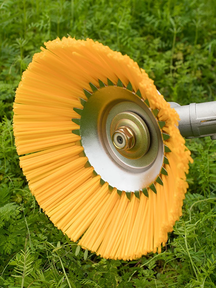 

8 Inch Weed Brush Cutter Head Lawn Mower Universal Grass Trimmer Head Nylon Wire Wheel Rotary Weed Brush for Garden Lawnmower