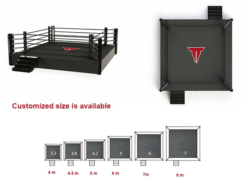 High Quality Strongest Boxing Floor 6m*6m*1m  Mount Rings Boxing Freestanding Floor Rings Boxing for Export