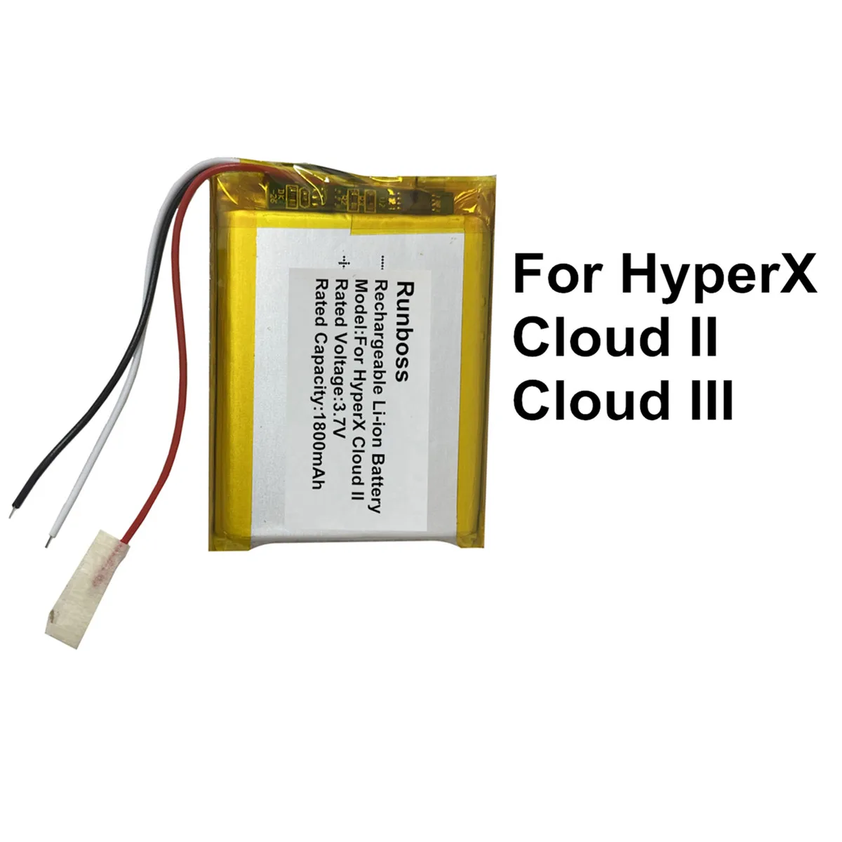 3.7V 1800mAh Replacement Battery For HyperX Hyper X Cloud II III Cloud 2 3 Wireless Gaming Headset