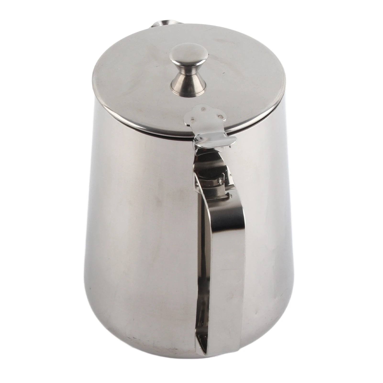 Milk Creamer Frothing Pitcher Stainless Steel Coffee Cup Mug Milk Frothing Pitcher Jug with Lid for Latte Coffee Art