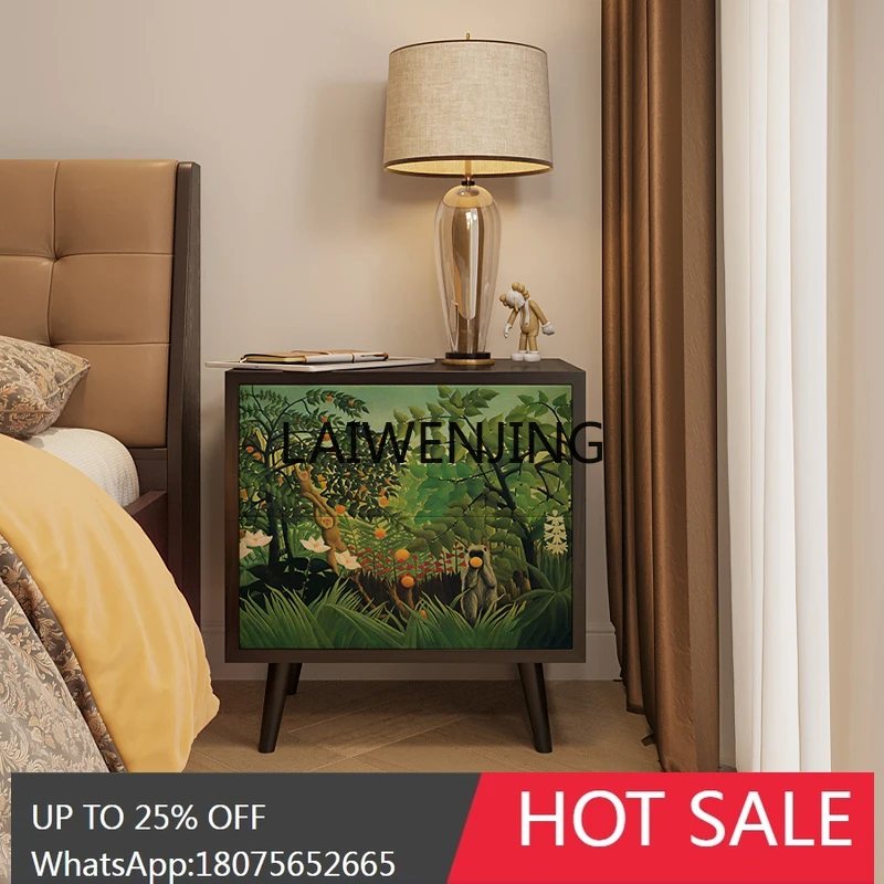 

MJY niche bedroom room solid wood bedside household double-layer storage wall integrated locker