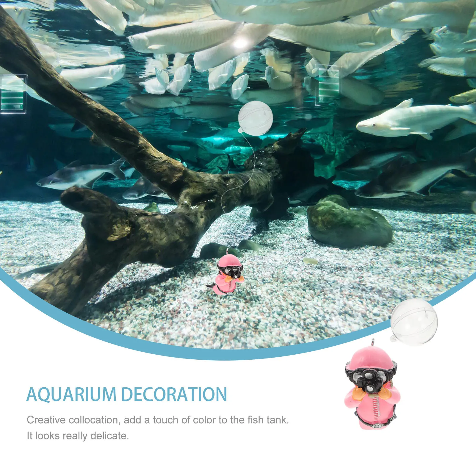 

Floating Diver Ornament Water Aquarium Decorations Fish Tank Landscape Prop Small Diver Craft For Pet Aquarium Decoration