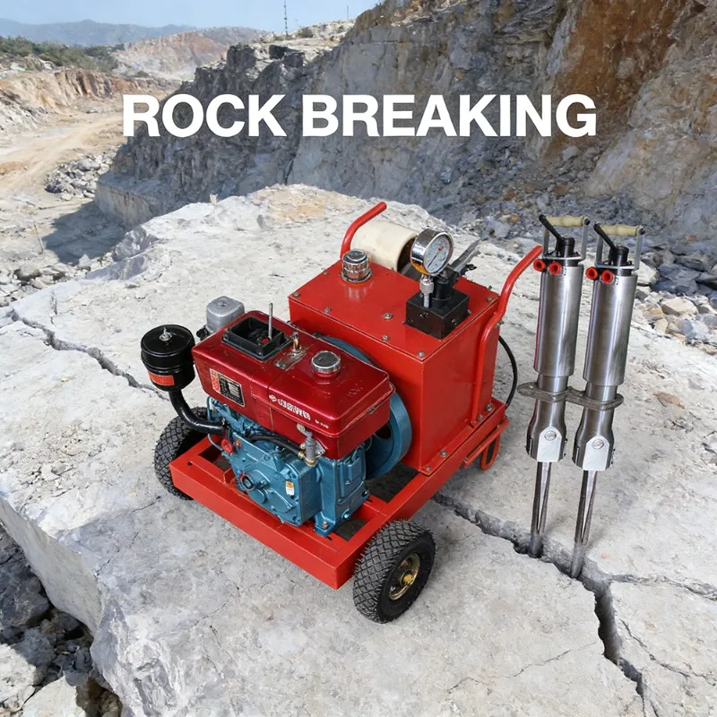 

Electric Hydraulic Rock Splitter Machine For Concrete Demolition Silent Stone Cracking Tool With High Pressure Power Pump