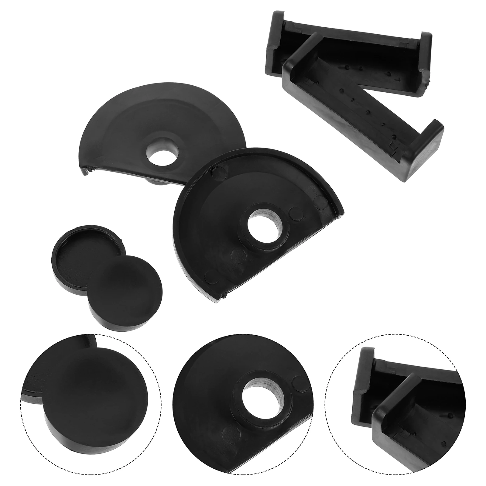 

12pcs Mini Bench Vise Pad Anti-Slip Accessories Vise Gasket Cushion Black Durable Workpiece Holding Tools Hardware