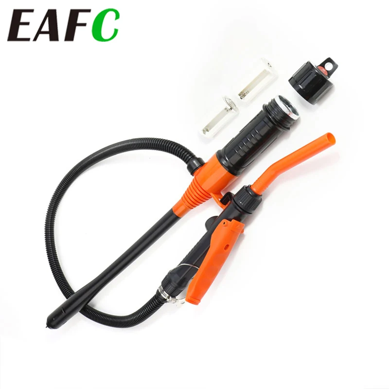 EAFC Elektrische Transferpumpe für Benzinfahrzeuge, tragbare batteriebetriebene Transferpumpe mit Zapfpistole für Kraftstoff, Öl, Gas, Wasser, Benzin