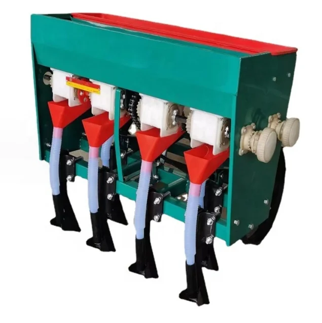 

8 rows of 6-12HP manual wake-up tractor hanging small mini wheat planter soybean planter