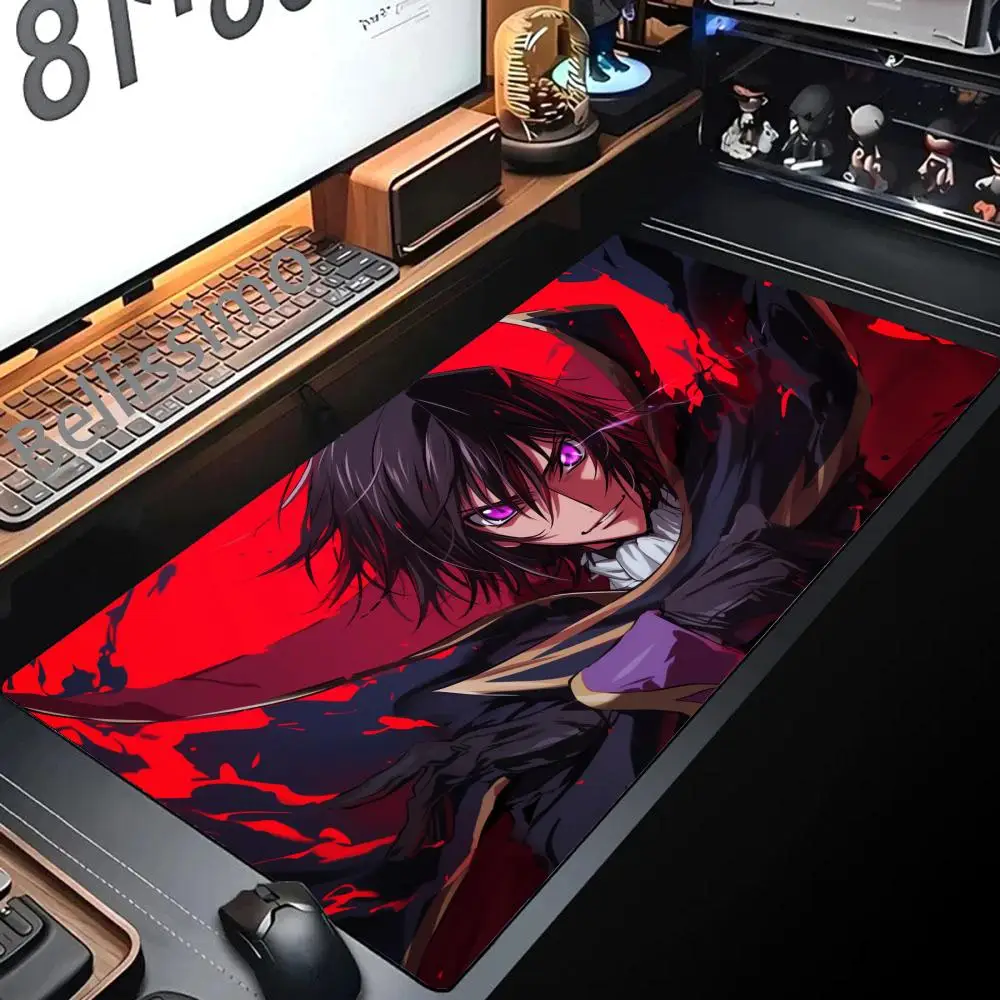 Fashion Code Geass Big Mouse Pad Large Anime Desk Mat Luxury Desktop Cartoon Gaming Gamer Keyboard Office Computer Soft Cushion