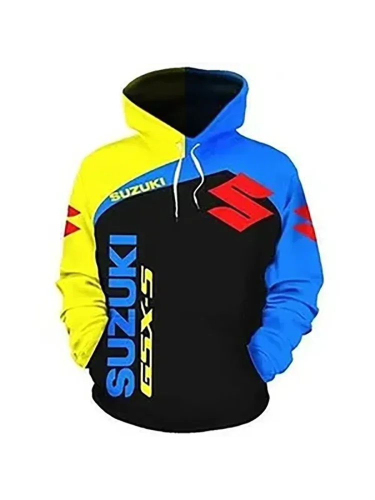 Suzuki haute qualité hommes sweat à capuche rue mode impression 3D sweat à capuche sports de plein air motocycliste Suzuki