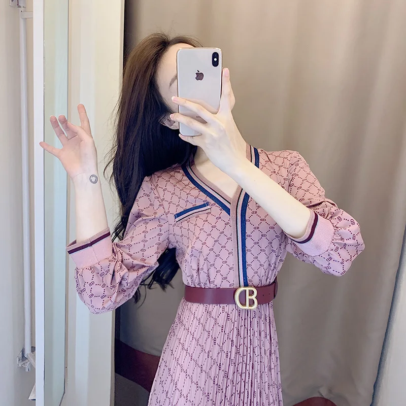 Faionable Little Bla Dr Spring Autumn New Design Luxury Personali Gored Skirt High Waist A-Line Polyester Fiber Long...