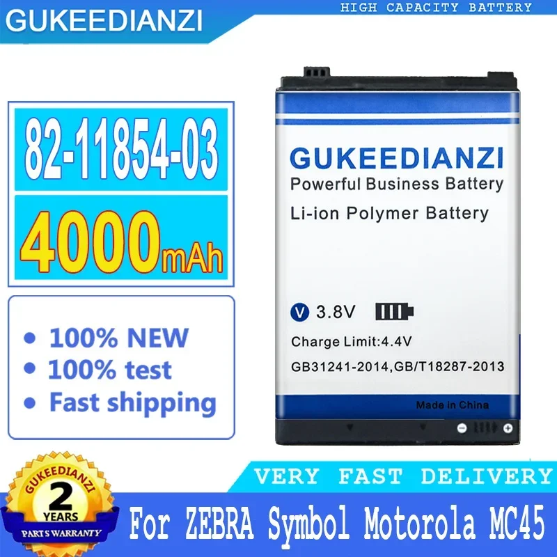 

Аккумулятор GUKEEDIANZI 4000 мАч 82-11854-03 для Motorola MC45 ES400, батарея большой мощности