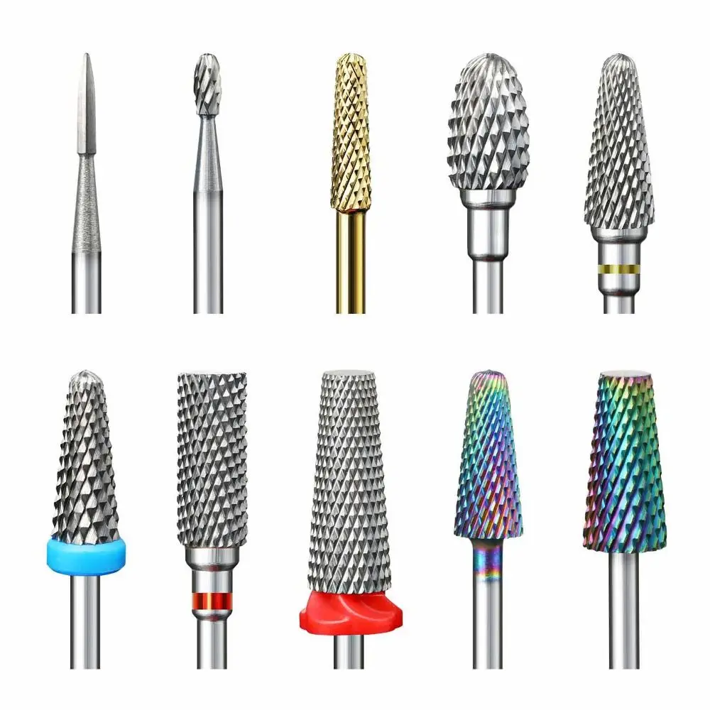 

Nail Drill Bit Nails Milling Cutter Tungsten Steel Cuticle Clean Rotary Electric Manicure Pedicure Round Top Diamond Nail Drill