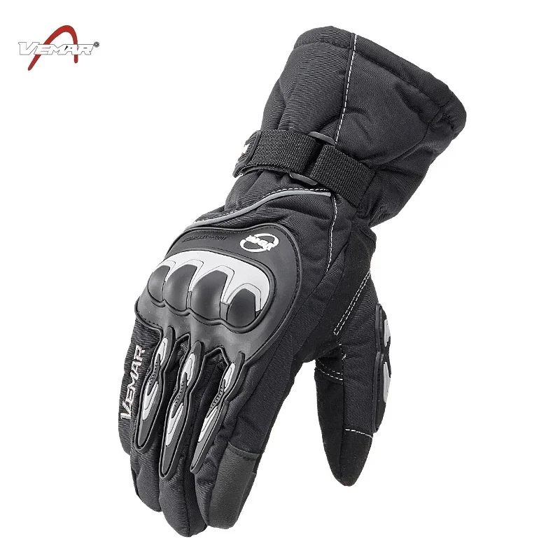 Winter Motorcycle Waterproof Gloves Male Touch Screen Cycling Gloves Female Warm Windproof Electric Vehicle Gloves