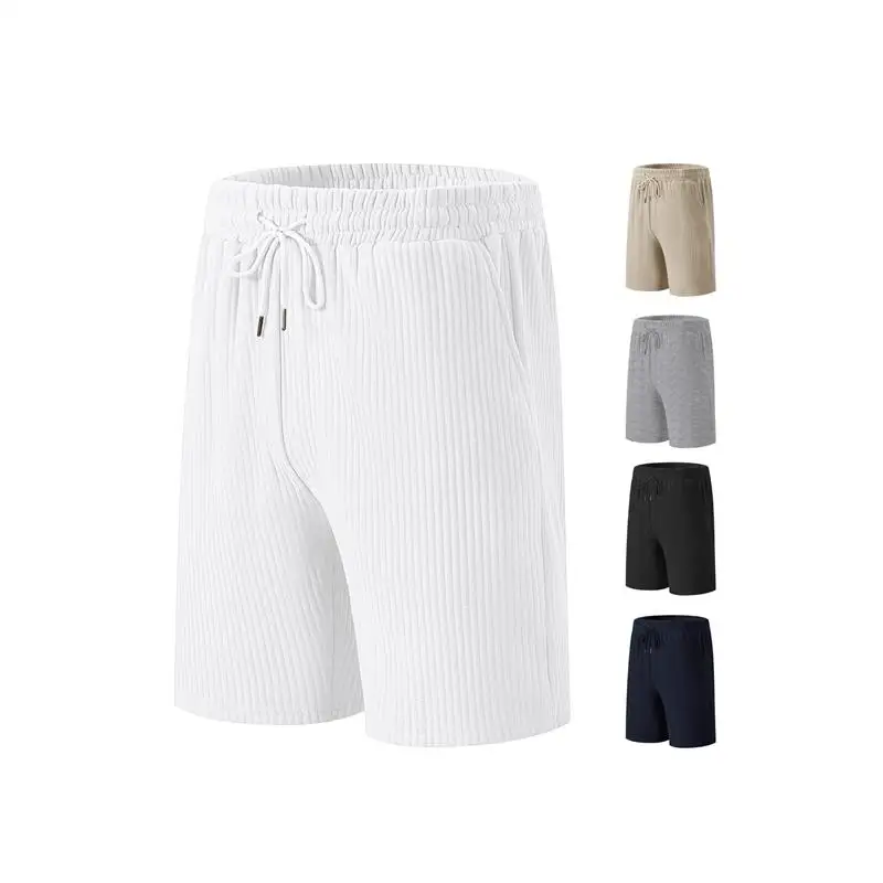 

Мужские вельветовые шорты с эластичным поясом, длиной до колена, для пляжа и повседневной носки, летние, спортивные, не для торговых центров