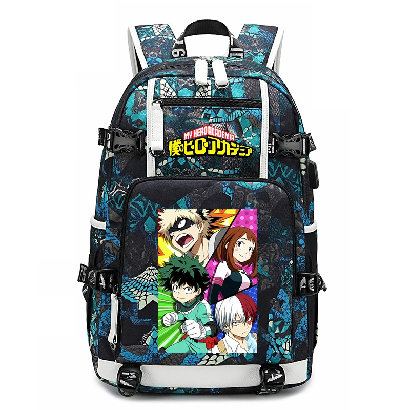 My Hero Academia Anime Student Schoolbag Large Capacity Backpack Youth Outdoor Travel Bag Kids Back to School Gift