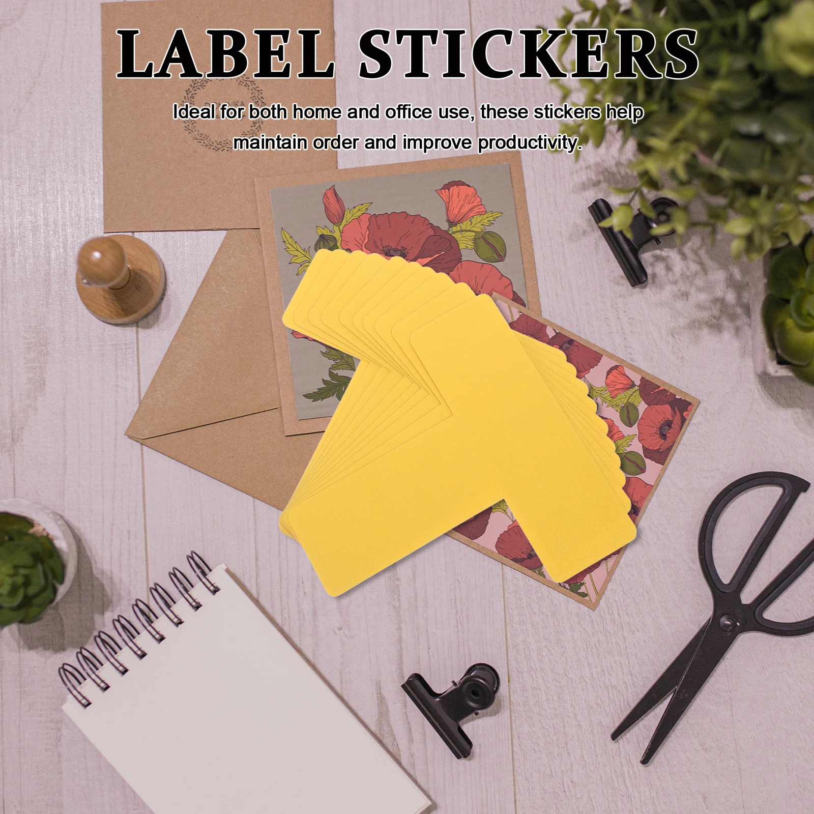 

10pcs T-Shaped Dual Corner Yellow Self-Adhesive Label Stickers Accurate Location Marking Rectangle Shape Desk Organization Pvc