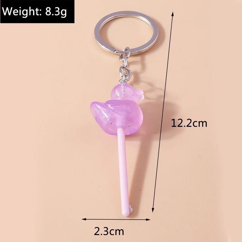 Cartoon Candy Farbe Harz Lutscher Schlüsselanhänger für Kinder Simulation Lebensmittel Schlüsselanhänger DIY Handtasche Anhänger Schlüsselanhänger DIY Zubehör – Detail 11