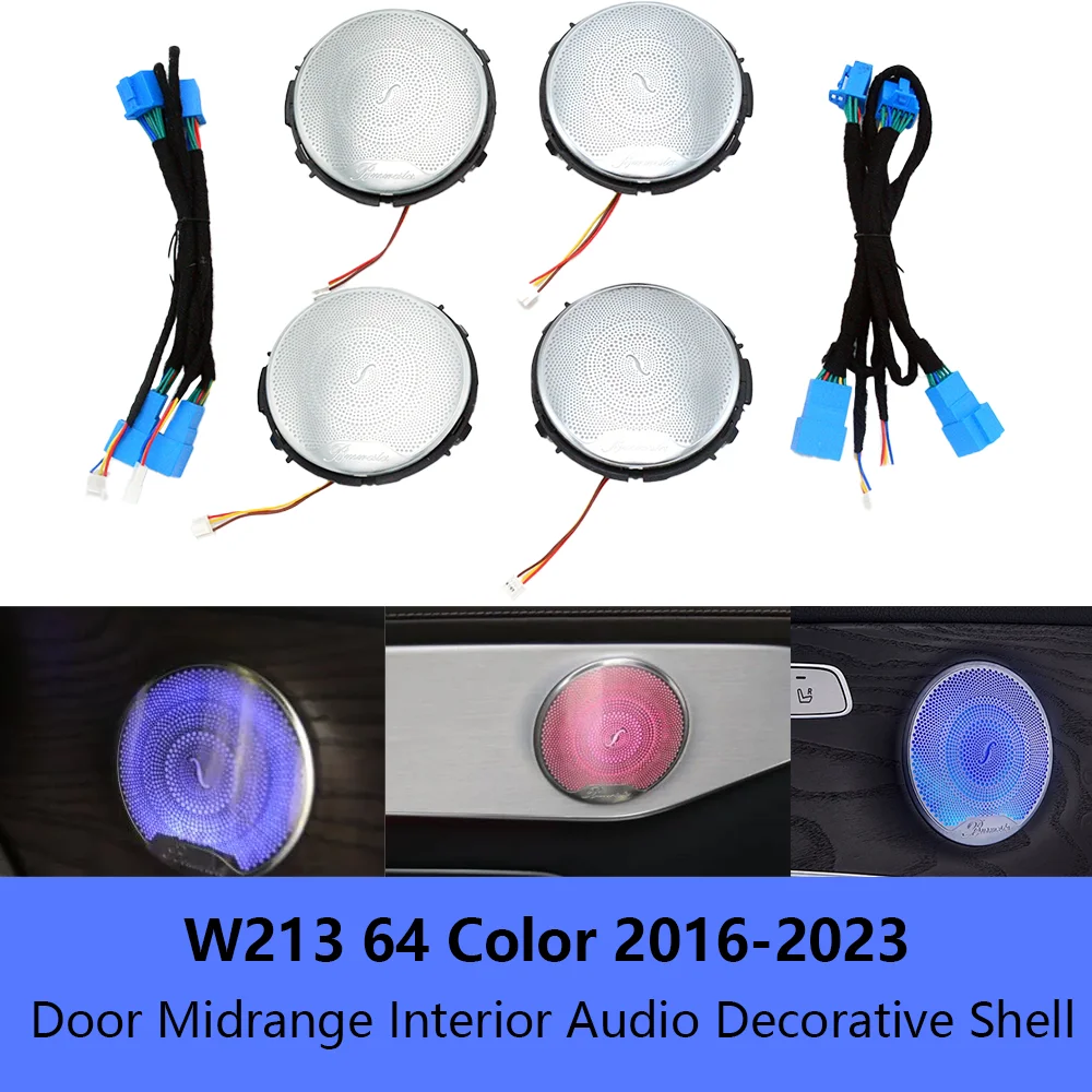 

For Mercedes Benz W213 E-Class Coupe E43 E53 E250 64-Color LED Air Vent 4D Rotating Tweeter Speaker Ambient Light Interior