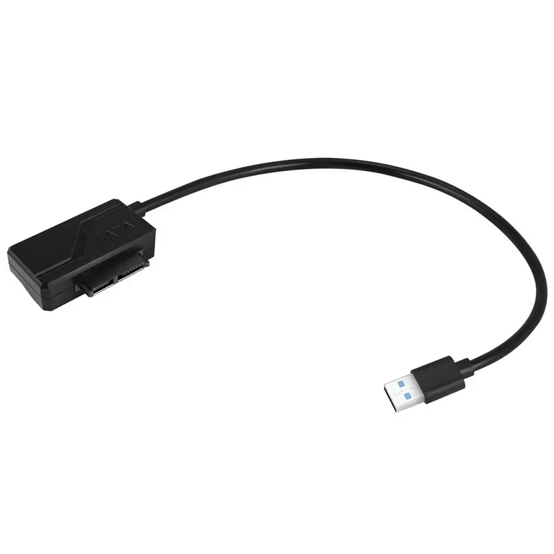 B29C-USB 2.0 To Mini Sata II 7+6 13Pin Adapter Converter Cable For Laptop CD/DVD ROM Slimline Drive
