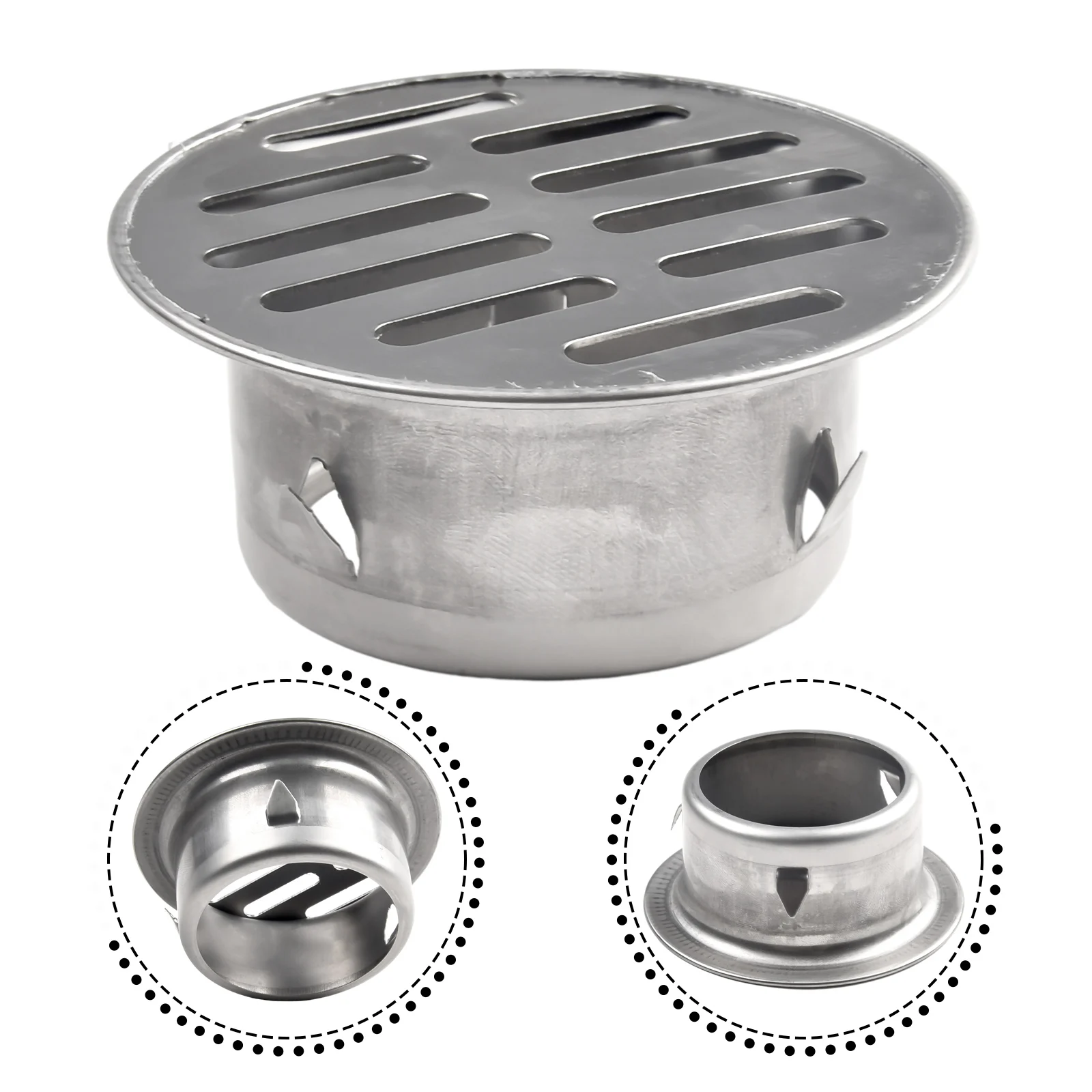 1 Pcs 50-200MM Floor Drain Balcony Floors Drain Stainless Steel  Drainage Outdoor Roof Anti-Blocking Floor Strainers