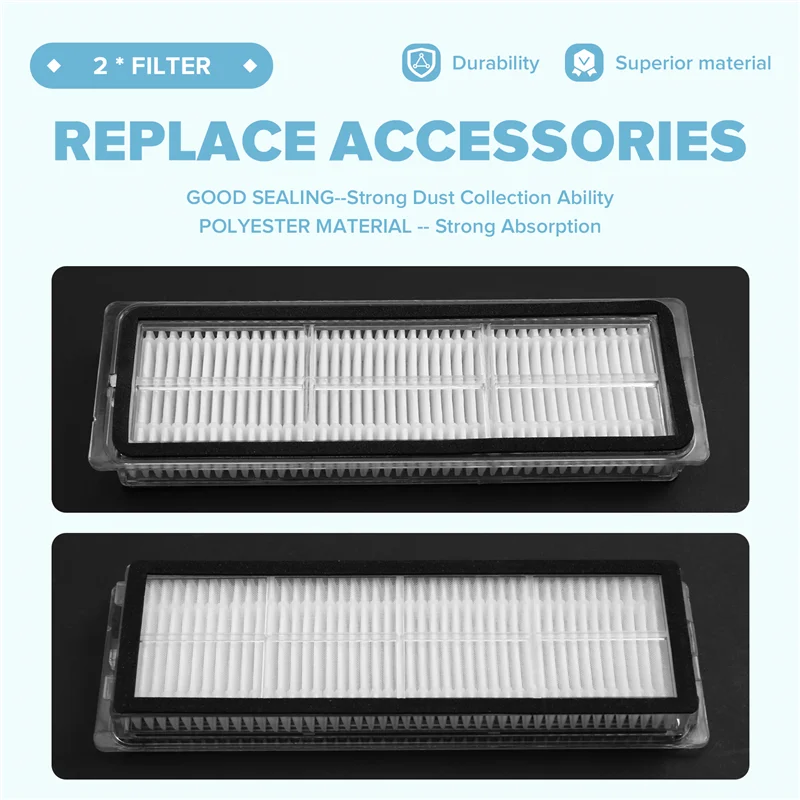 استبدال الملحقات ل Dreame W10/W10pro جهاز آلي لتنظيف الأتربة فرشاة رئيسية الجانب فرشاة تصفية ممسحة حامل-A70Z #3