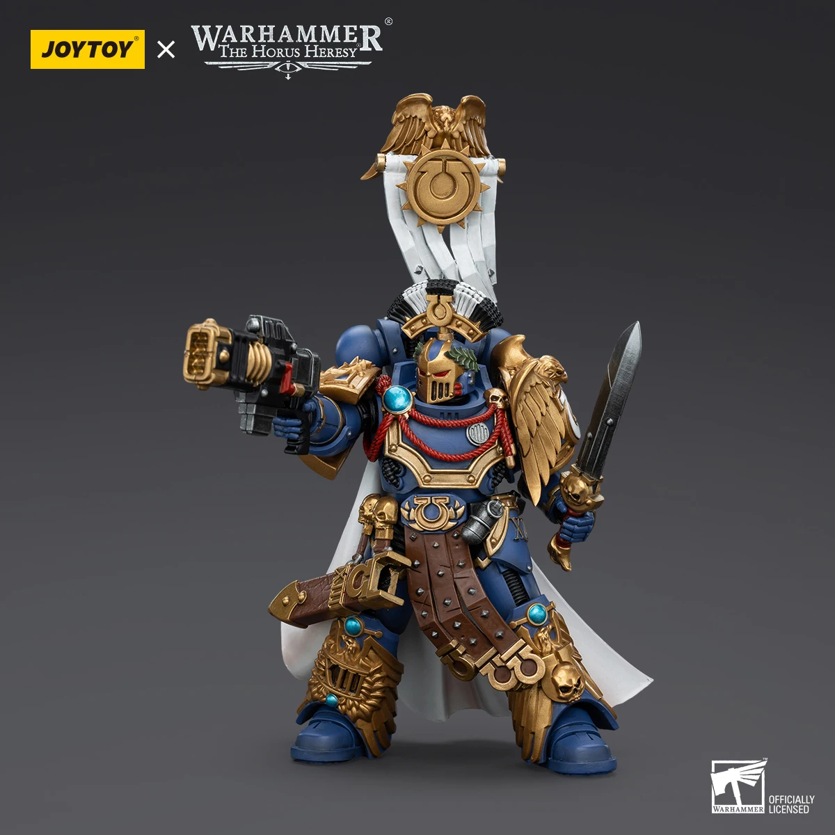 Joy Toy Warhammer The Horus Heresy Action Figure Ultramarines Legion Praetor With Power Sword & Volkite Serpenta Anime Model Toy