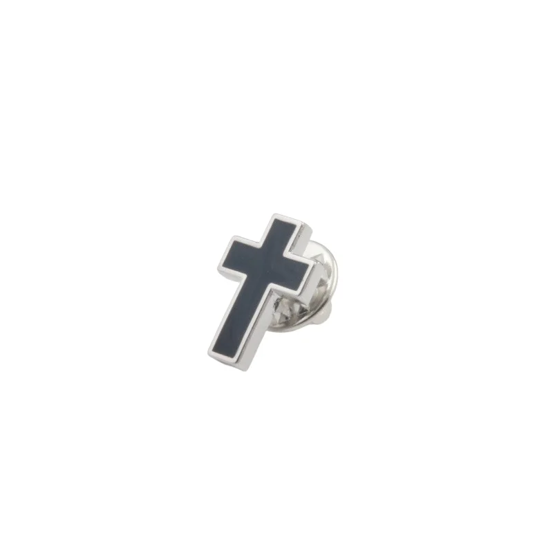 2023 Mode Retro Silber Farbe Öl Tropfen Emaille Kreuz Brosche Frauen Mädchen Pullover Pins trend ige Schmuck Geschenk