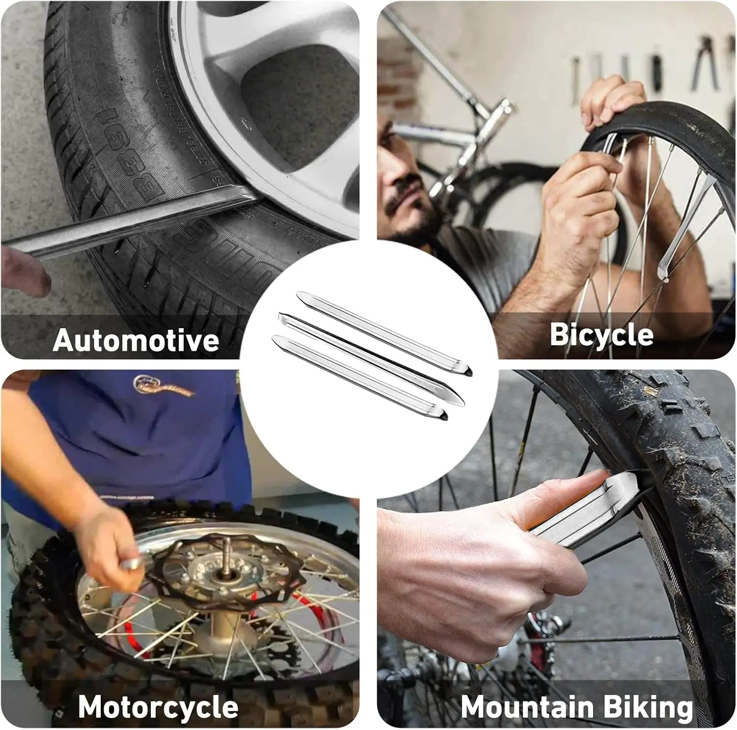 Heavy Duty 27cm Curved Tire Iron Lever 1-5Pcs Set Motorcycle Bike Car Tire Changing Tools Steel Durable Tyre Removal Pry Bar - Image 4