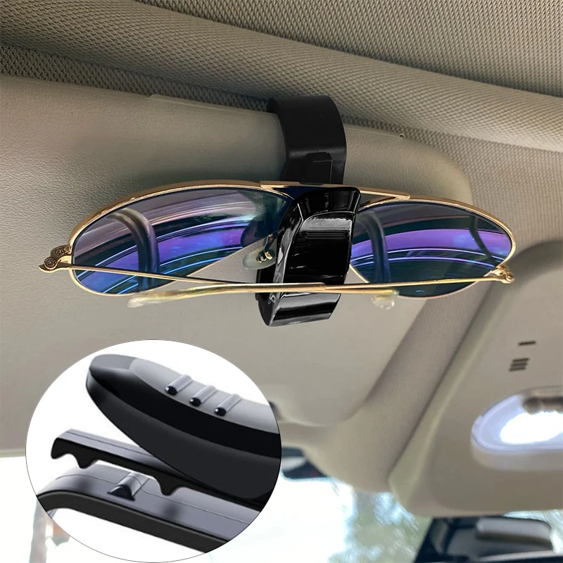 1/2PCS Car Glasses Holder Sun Visor Organiser Ticket & Name Card Holder Car Sunglasses Glasses Holder Car Interior Accessories
