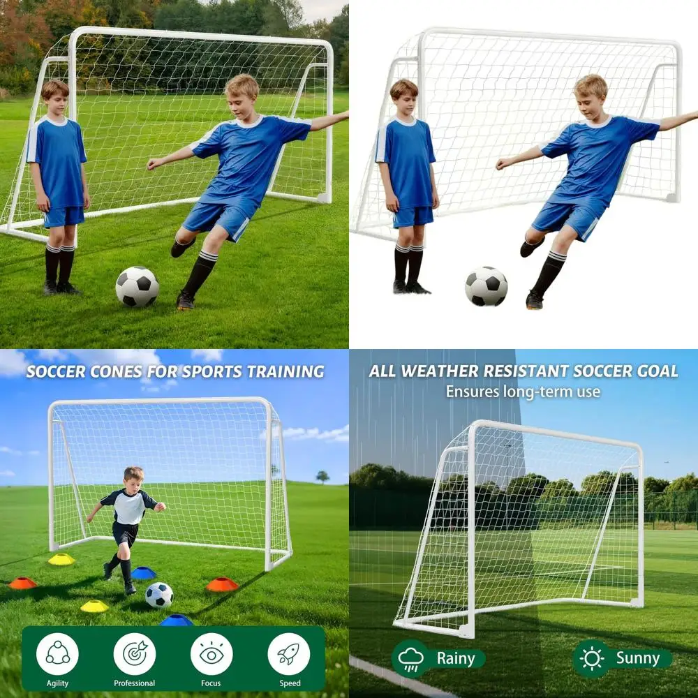 

Versatile Soccer Goals - Adjustable Sizes for Youth & Adults, Suitable for Indoor and Outdoor Play